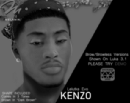 Second Life Marketplace - Melanin Kenzo Face Appliers DEMO (Unpack)